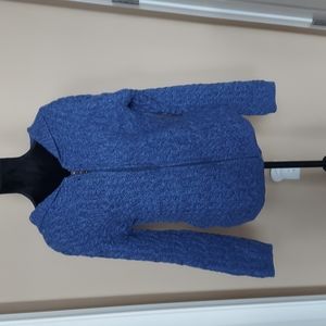 Aran Sweater Market 100% merino wool zip up hooded size large Sweater